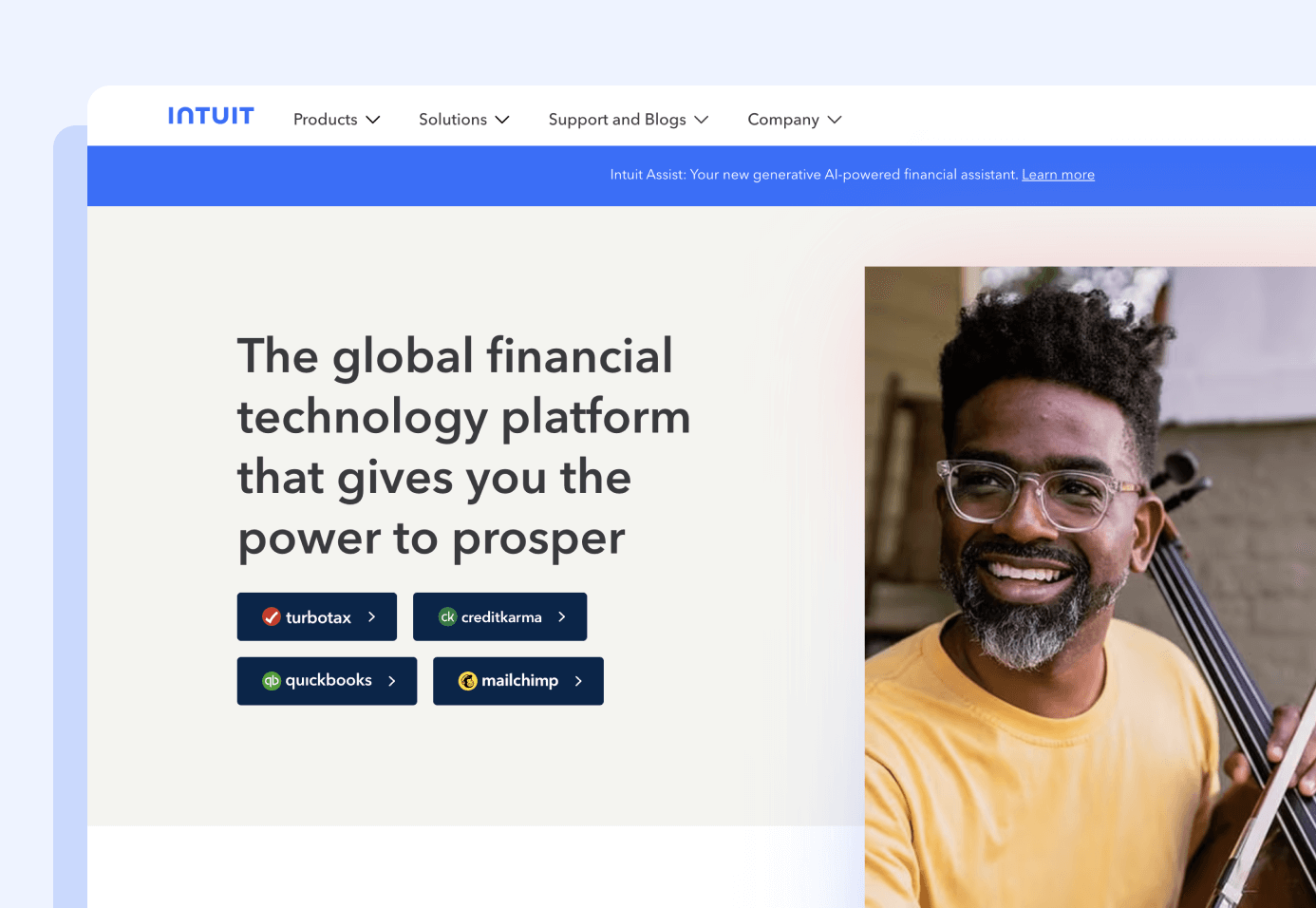 Intuit homepage
